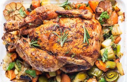 roasted chicken and vegetables