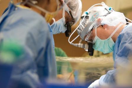 Surgeons in the cardiology operating room